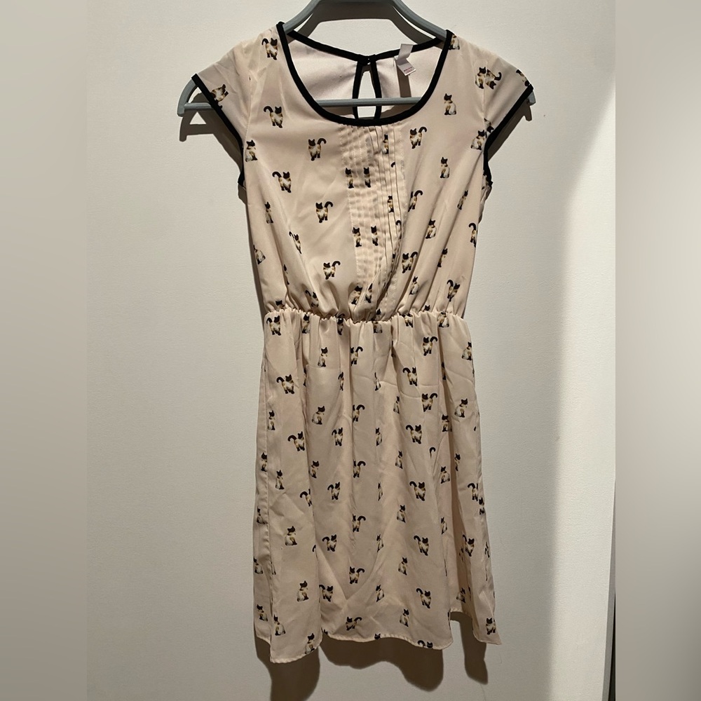 Cute Cat Print Dress